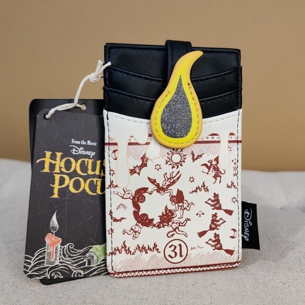 Loungefly Disney Hocus Pocus Black Flame  Candle Cardholder Wallet Halloween NEW